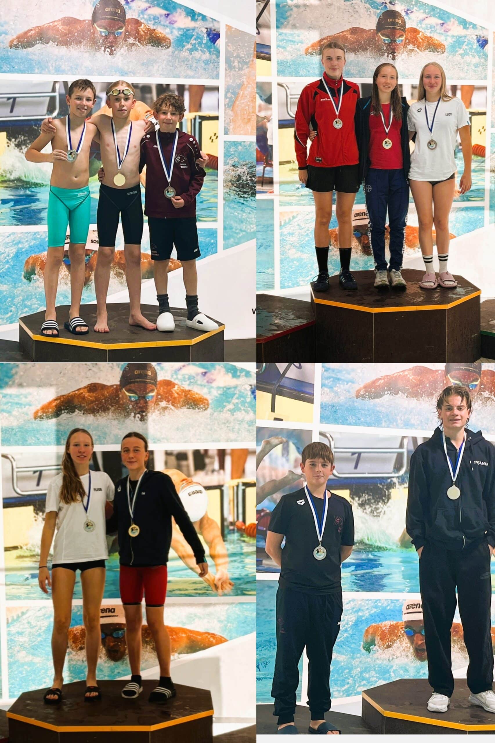 White Sharks Schwimmteam Siegerehrung bei den 6. OPERA Swim Classics in Wuppertal