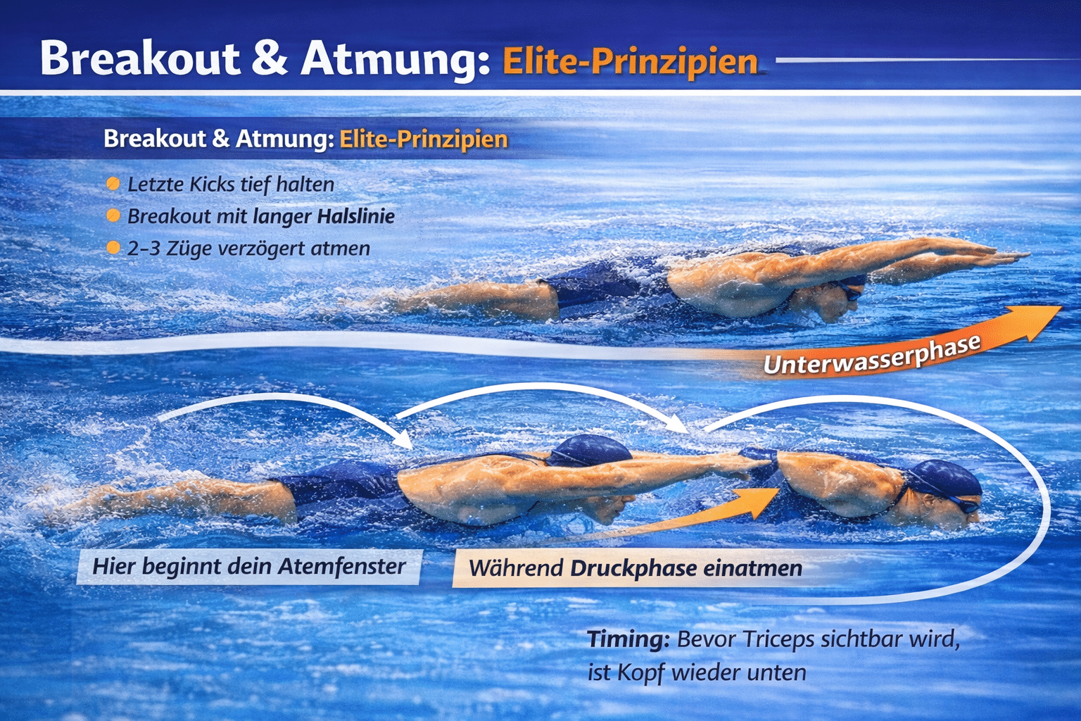 Delfin Technik Atmung – Trainer-Guide mit Coaching-Cues, Fehlerbildern und Unterwasserphase
