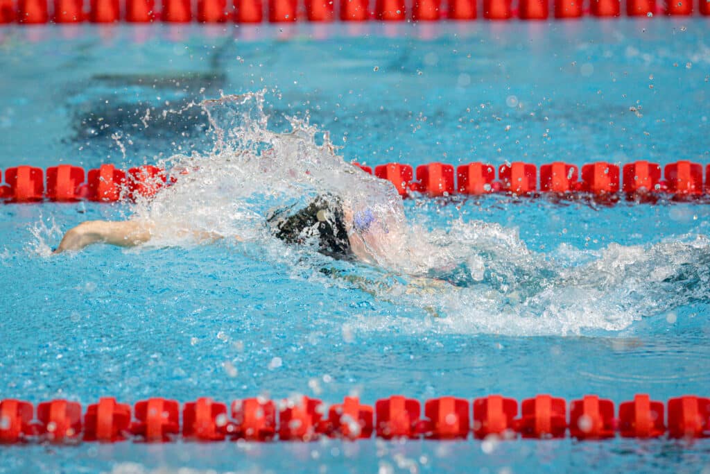 DJM Schwimmen 2026 Berlin – Fleur Valerius von den White Sharks bei der DJM-Qualifikation über 100m und 200m Rücken