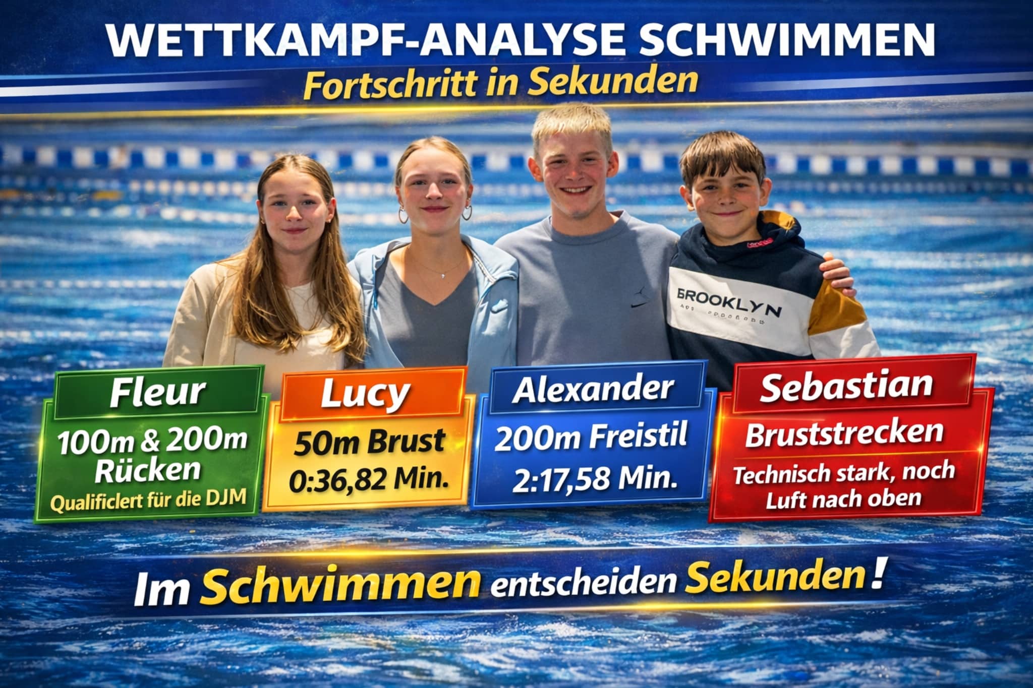 Wettkampfvorbereitung Schwimmen: Schwimmer beim Wettkampf – White Sharks e.V. Trier