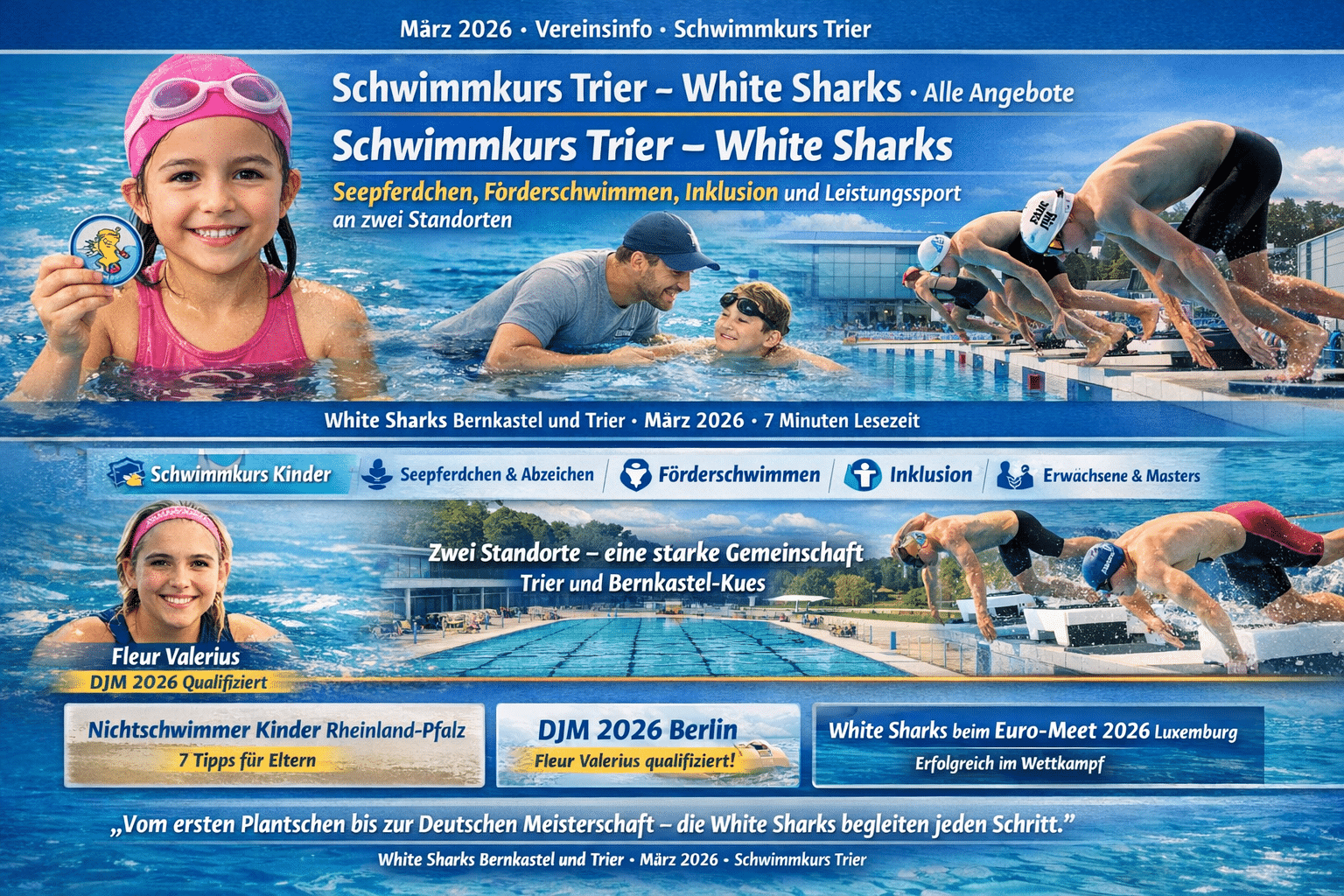 Schwimmkurs Trier – White Sharks Programm in Trier und Bernkastel-Kues
