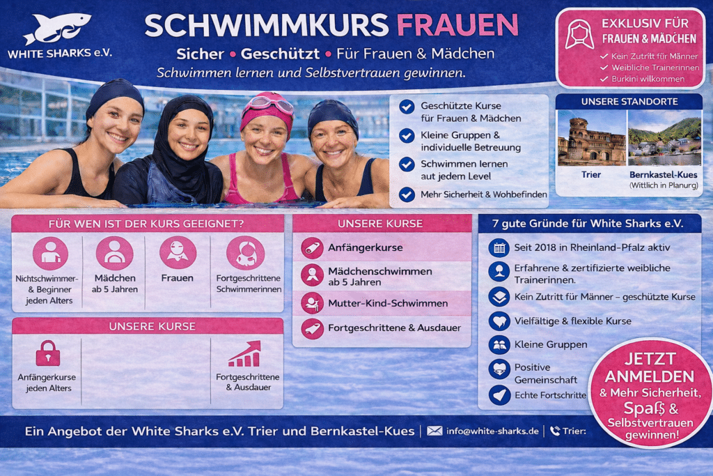Schwimmkurs Frauen – White Sharks e.V. geschützter Bereich