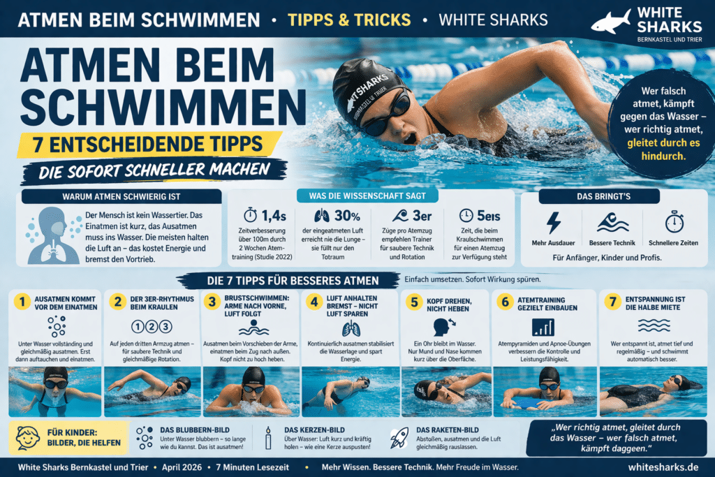 Atmen beim Schwimmen – White Sharks Trier Schwimmtraining Atemtechnik