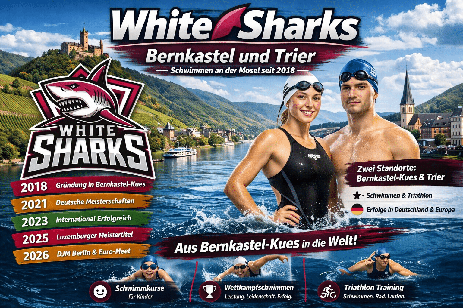 Schwimmen Bernkastel-Kues – White Sharks Schwimmtraining am Moselbad
