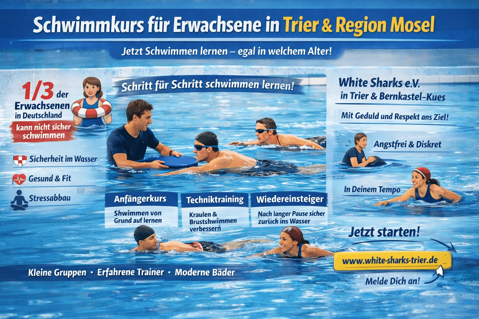 Schwimmkurs Erwachsene Trier White Sharks e.V.