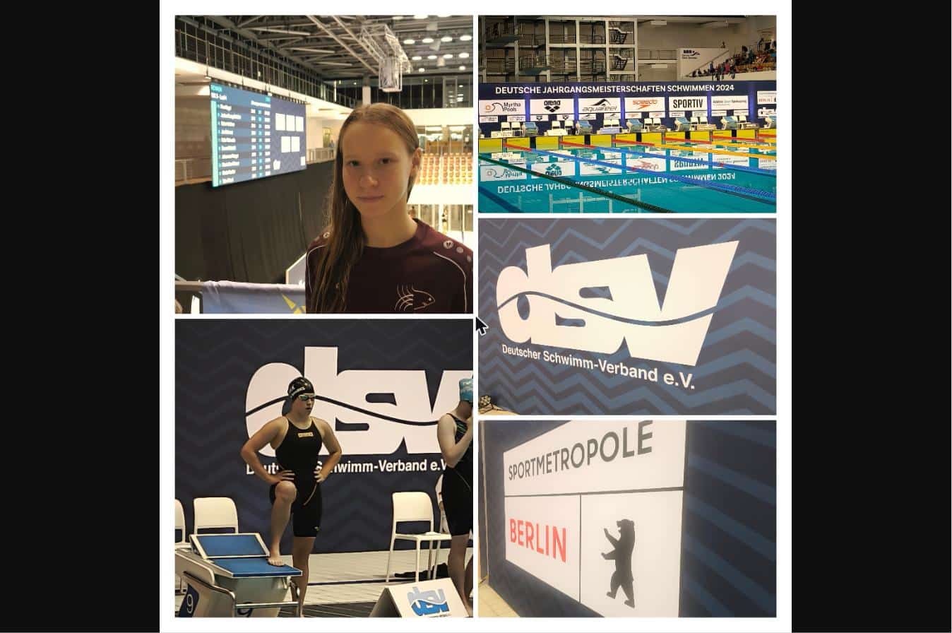 White Sharks bei den Deutschen Jahrgangsmeisterschaften 2024 in Berlin - Lucy Valerius und Fleur Valerius