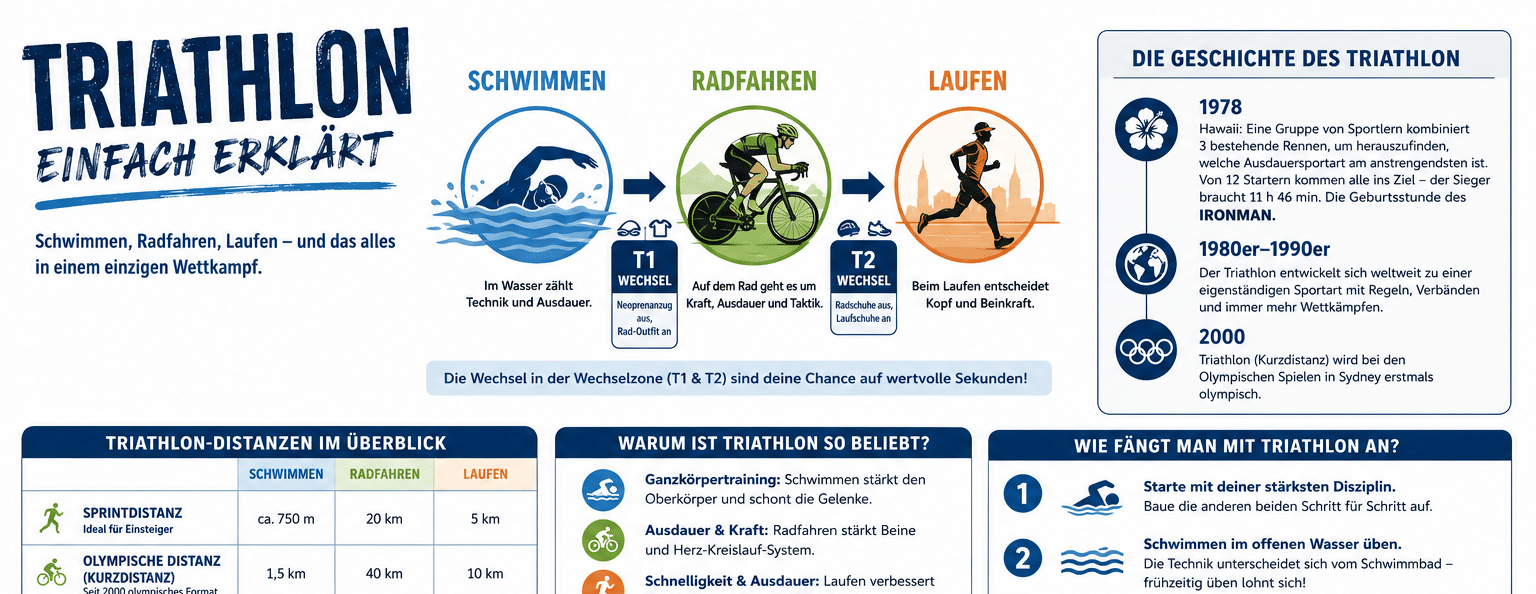 Triathlon einfach erklärt - Schwimmen, Radfahren und Laufen in Bernkastel-Kues und Trier bei den White Sharks e.V.