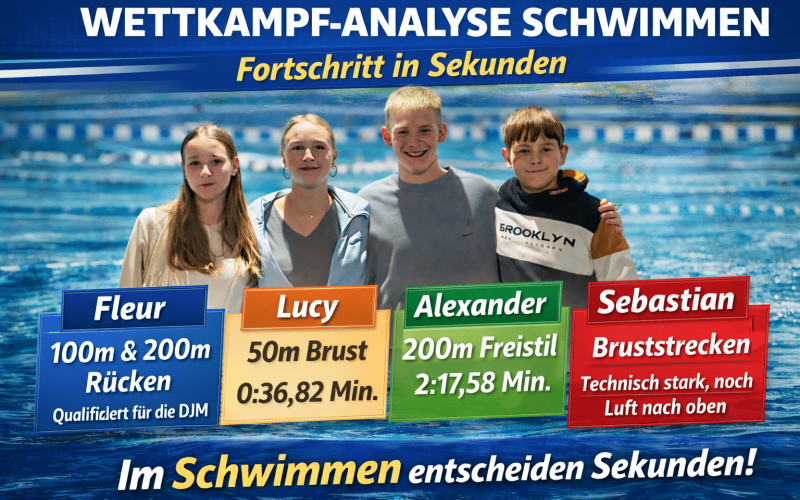 Wettkampf-Analyse Schwimmen: Fortschritt wird in Sekunden gemessen