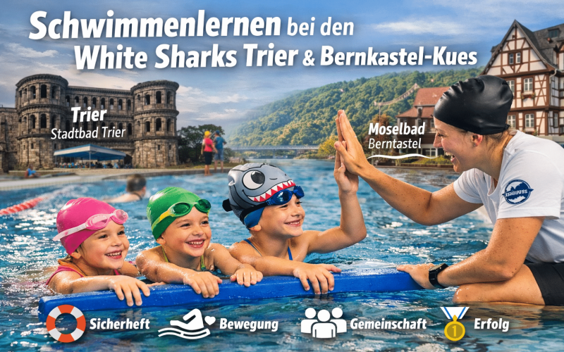 Schwimmenlernen bei den White Sharks Trier und Bernkastel-Kues