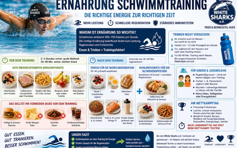 Ernährung Schwimmtraining – gesunde Mahlzeiten für Schwimmer vor und nach dem Training