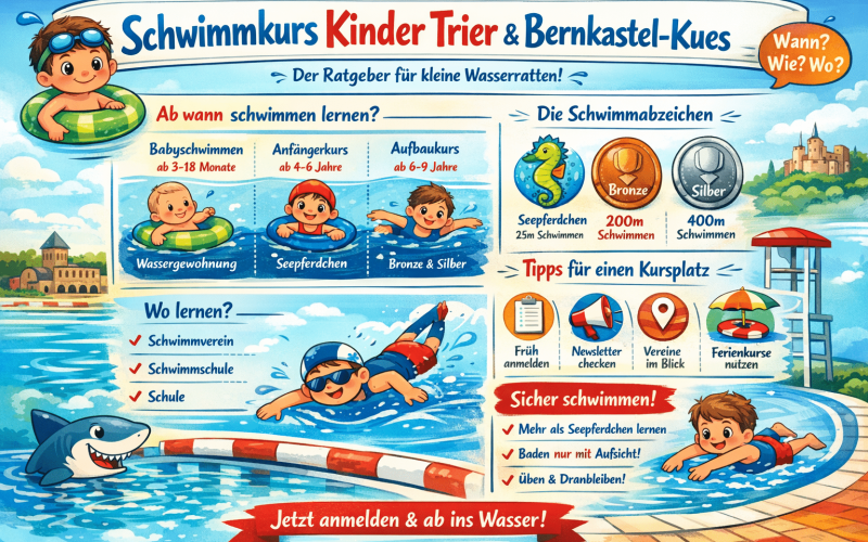 chwimmen lernen Trier und Bernkastel-Kues – White Sharks Schwimmkurs für Kinder