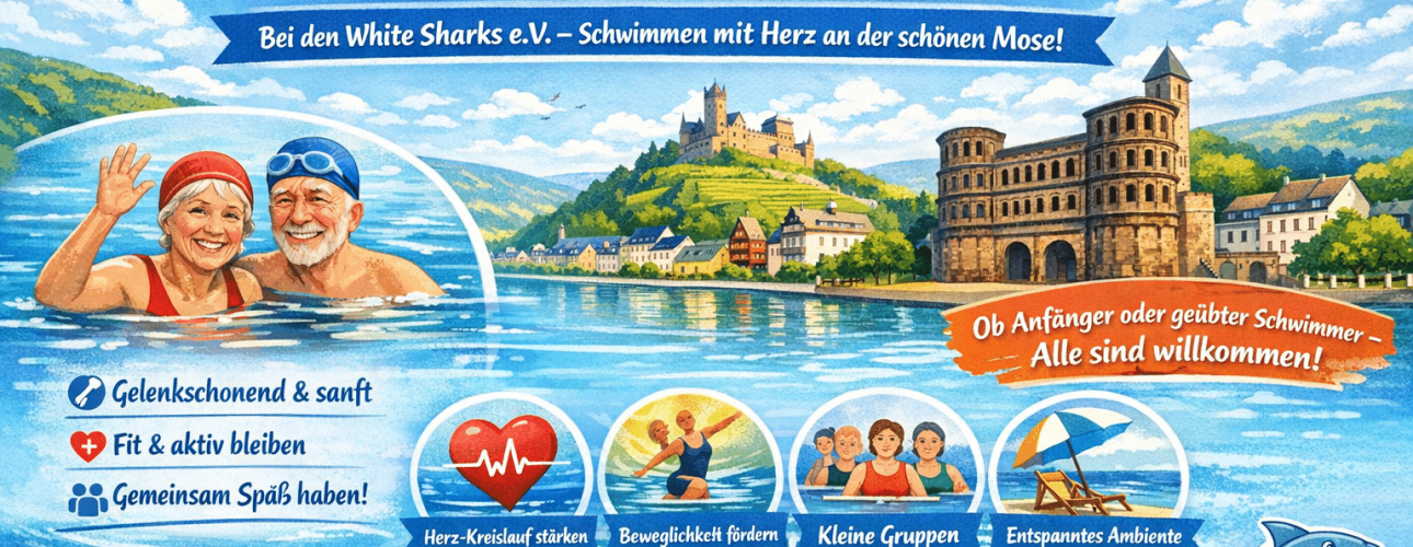 Seniorenschwimmen Bernkastel-Kues Trier – White Sharks e.V. ältere Menschen beim Schwimmen